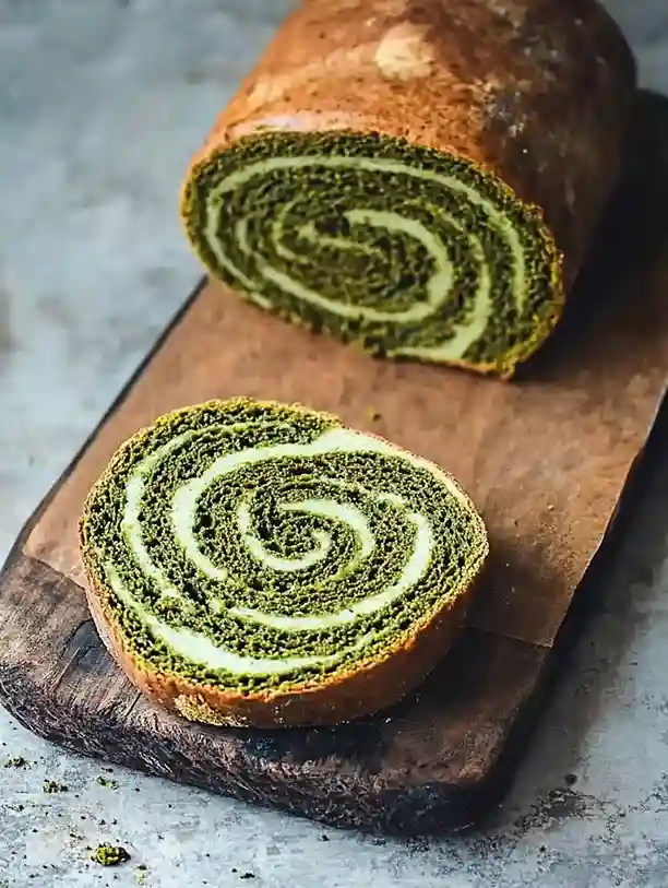 Delicious Matcha Pan – A creamy and flavorful green tea dessert with layers of sweetness.