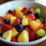Fresh fruit salad with honey-lime dressing