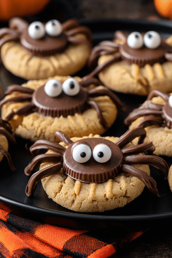 Peanut Butter Spider Cookies