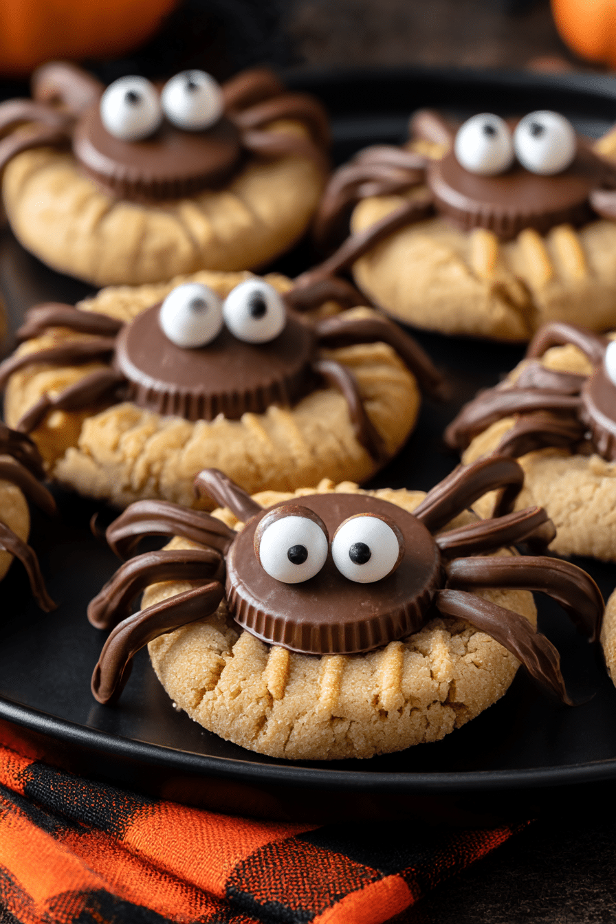 Peanut Butter Spider Cookies