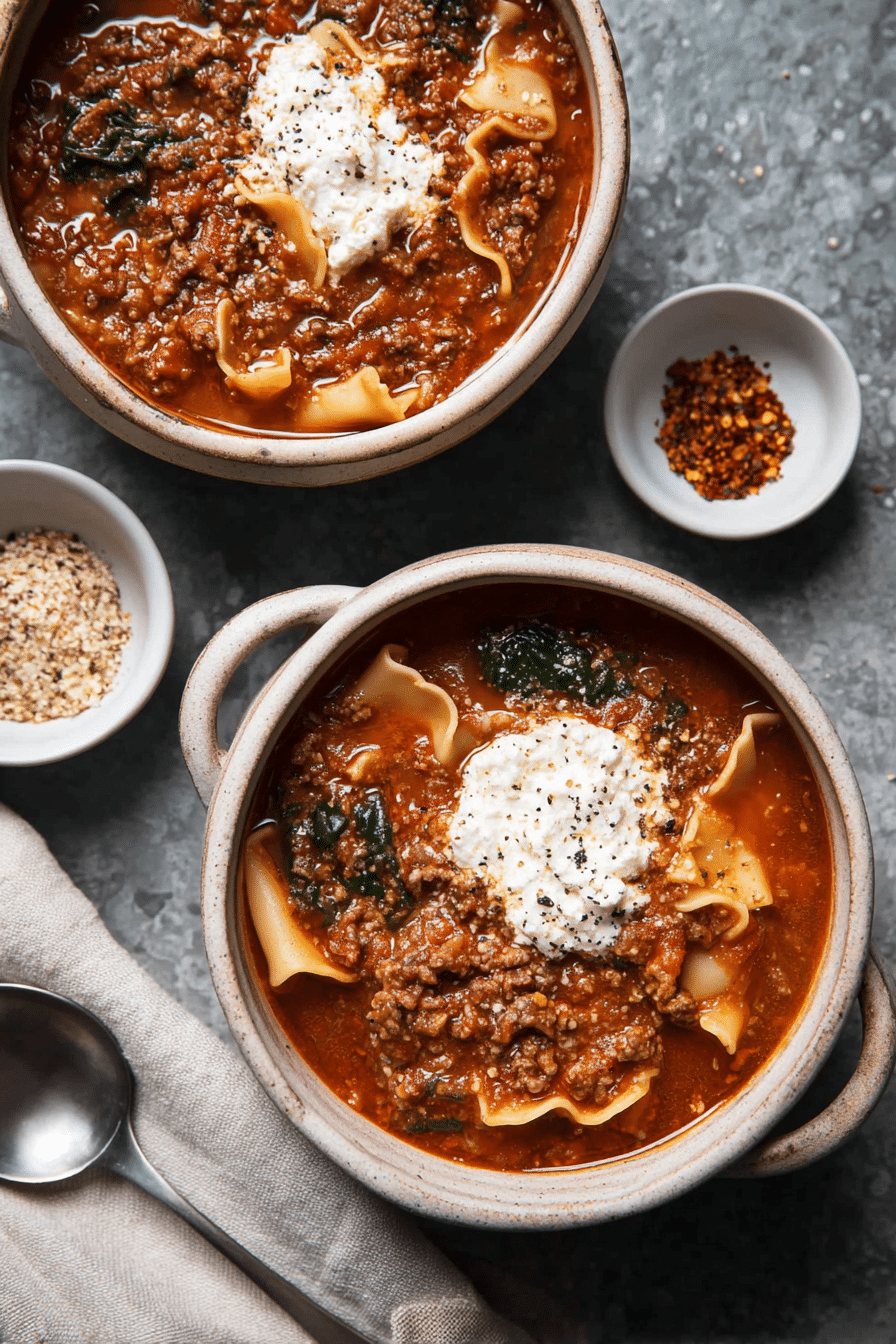 Cozy and Hearty One Pot Lasagna Soup Recipe