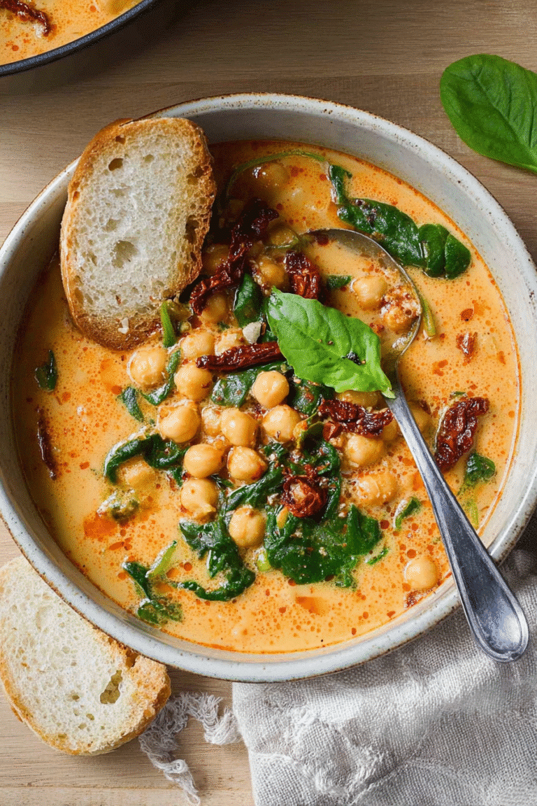 Tuscan Chickpea Soup – Easy, Cozy & Delicious Mediterranean Comfort