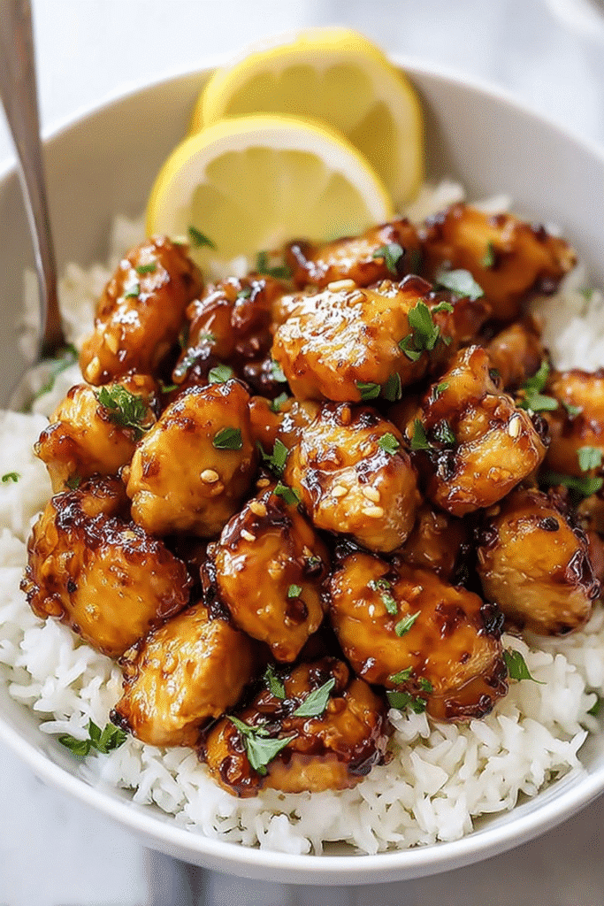 Honey Garlic Chicken Bites Recipe