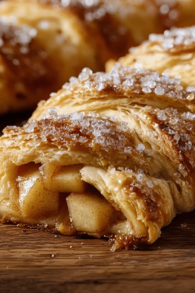 Apple Puff Pastry with Cream Cheese and Apples Easy Braid
