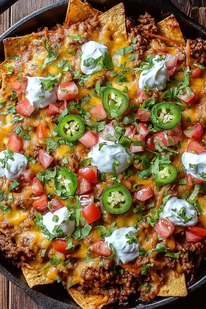 Easy Sheet Pan Nachos with Cheese and Fresh Toppings