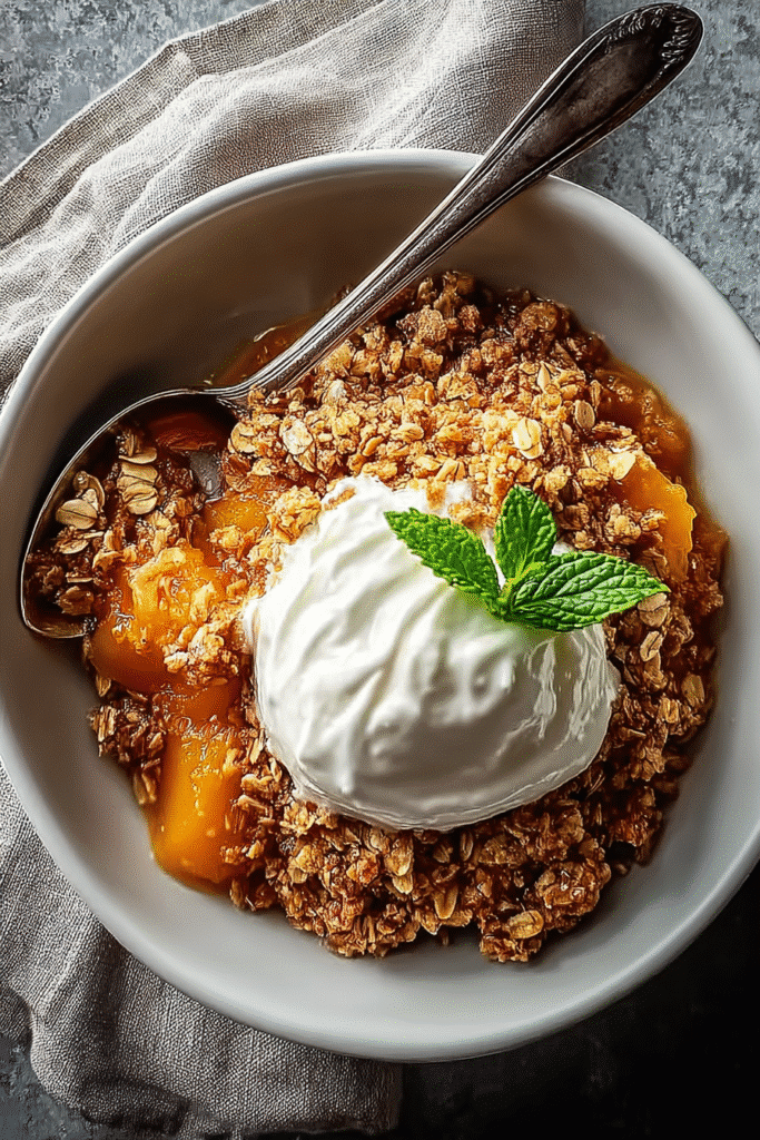 Bowl of pumpkin crisp