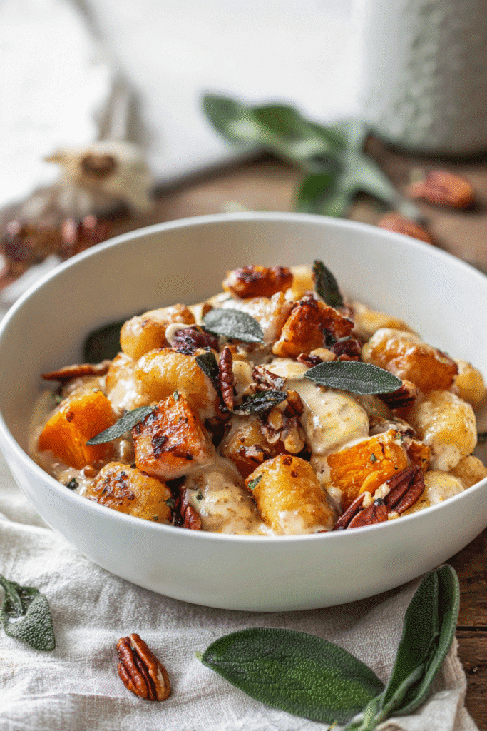 Air Fryer Pumpkin Gnocchi Bake