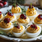 Thanksgiving recipes Harvest Cranberry Deviled Eggs