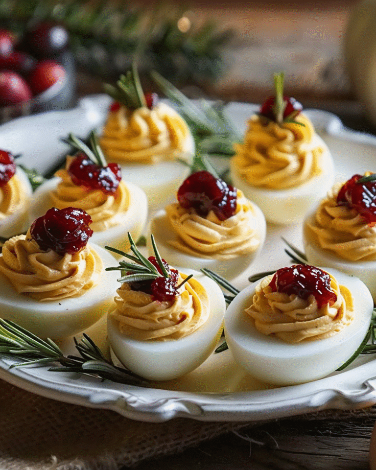 Harvest Cranberry Deviled Eggs