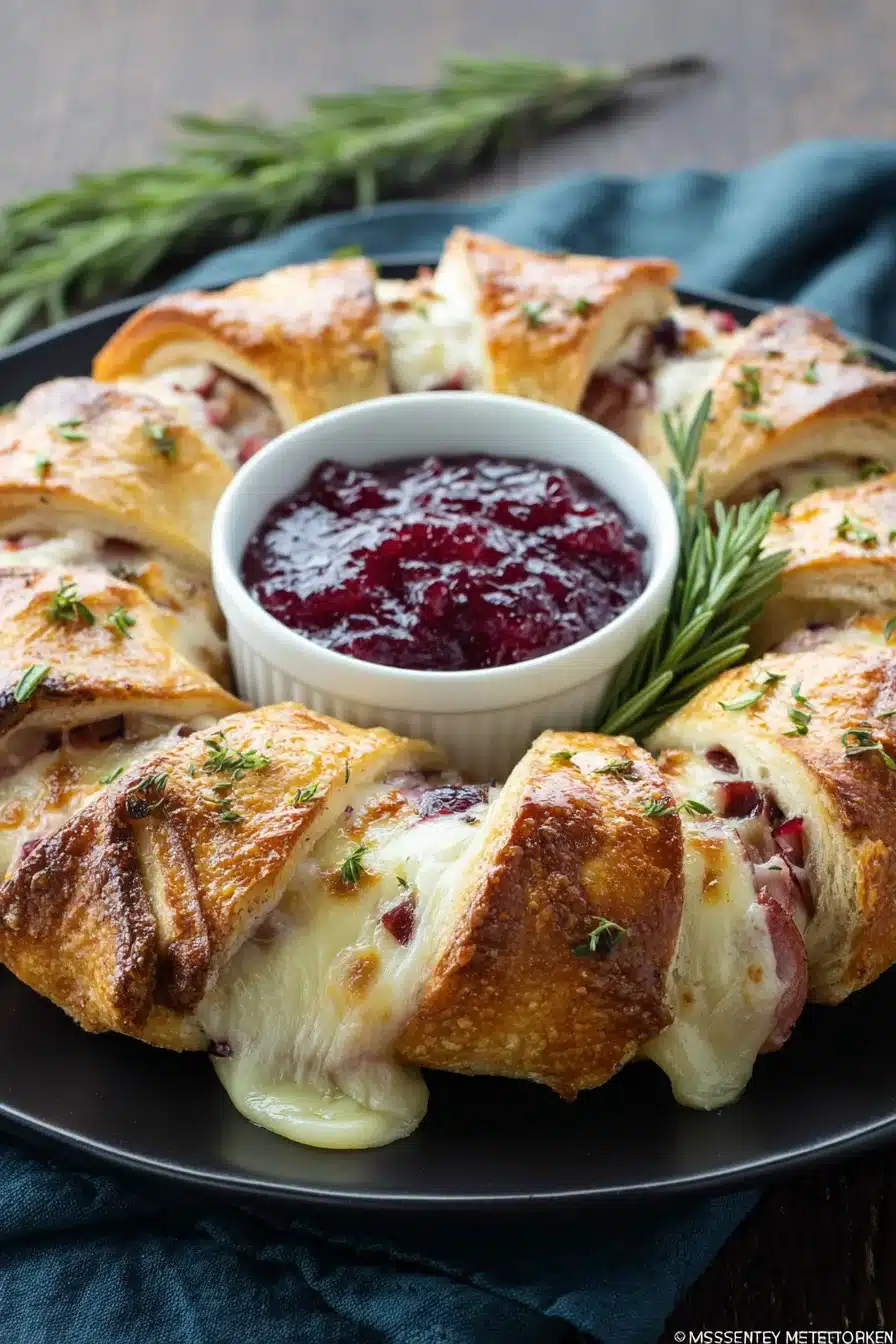 Turkey Cranberry Crescent Ring