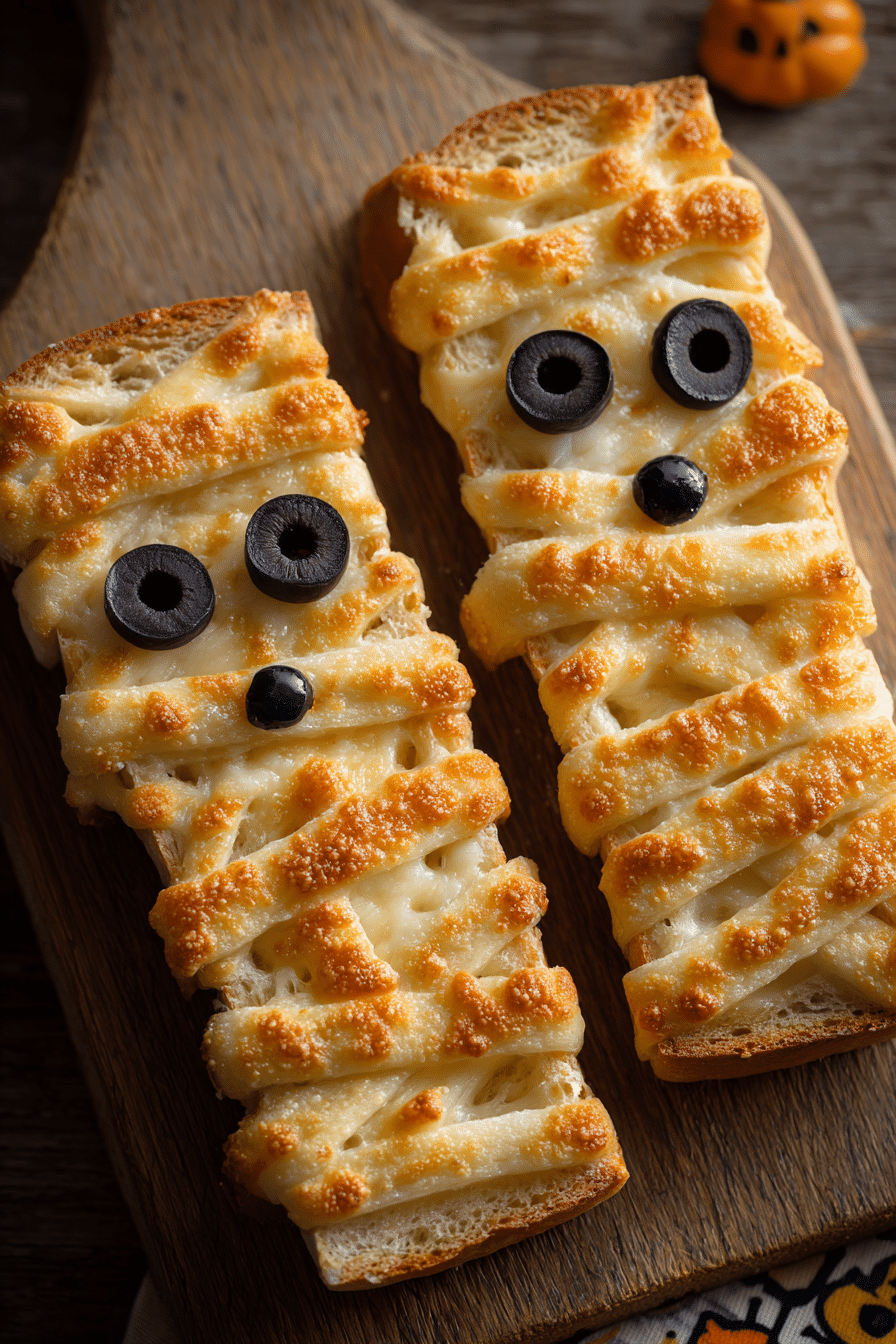Halloween Garlic Bread