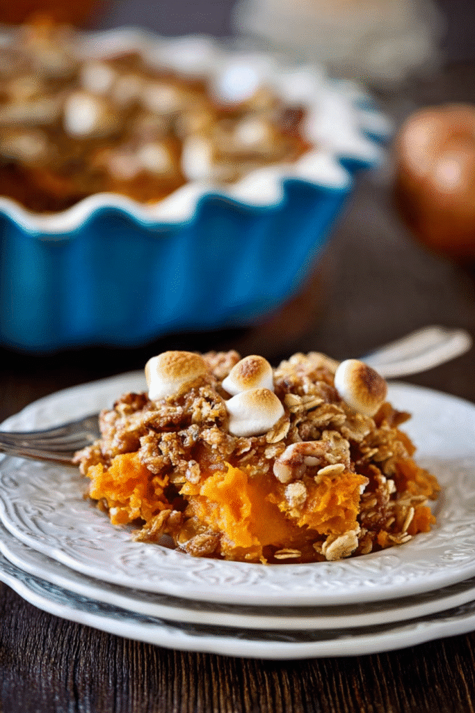 thanksgiving resource guide sweet potato casserole with oat topping