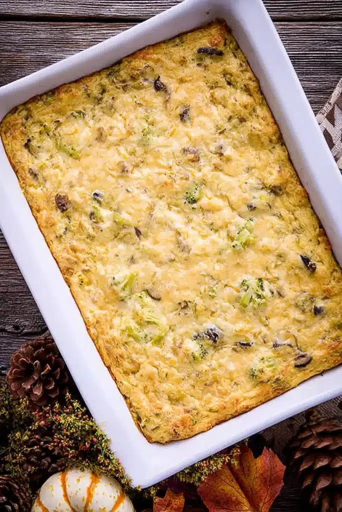 the result of Broccoli Rice and Cheese Casserole