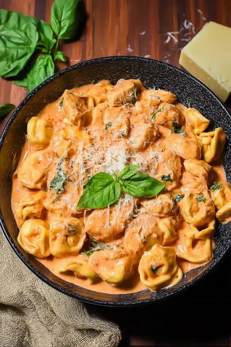 CrockPot Chicken Tortellini (Easy, Creamy & Comforting Weeknight Favorite!)