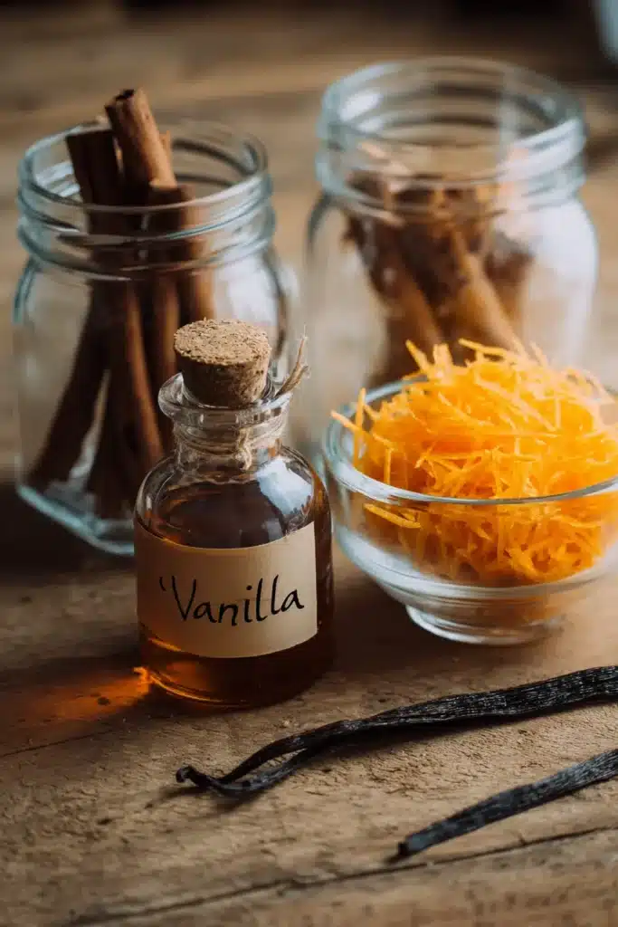 Vanilla, orange zest, and cinnamon for the best homemade cranberry sauce
