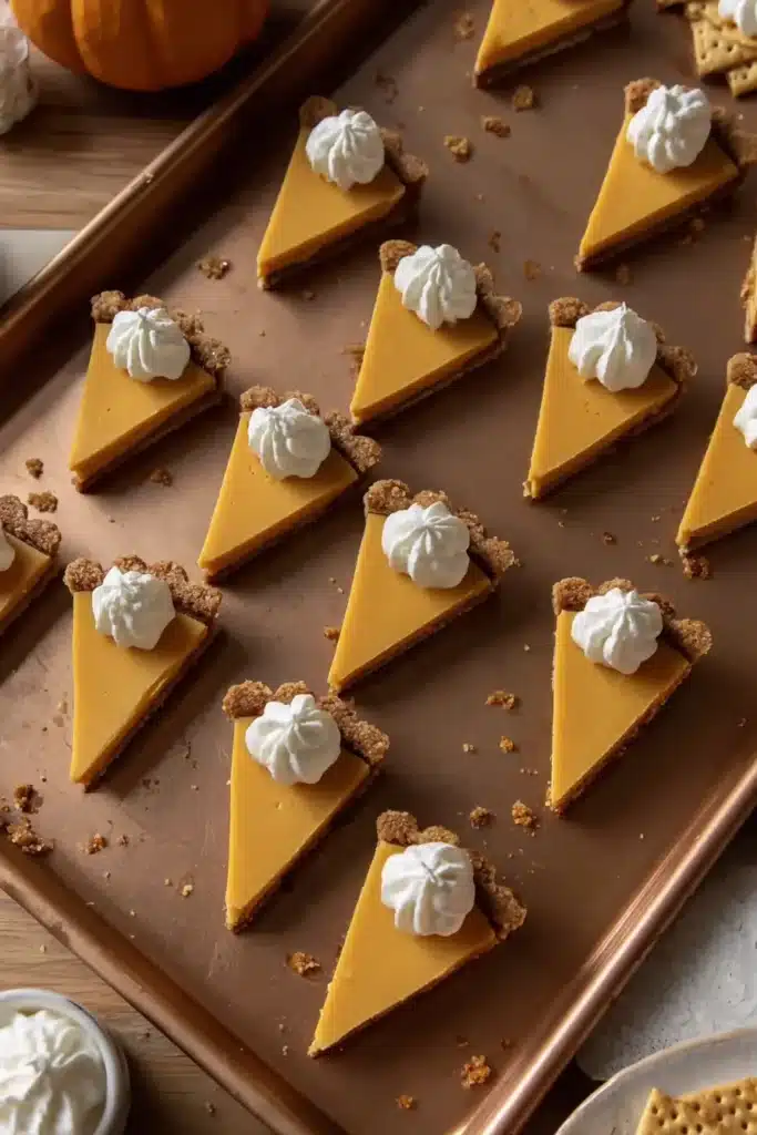 Mini Cheese and Cracker Pumpkin Pies