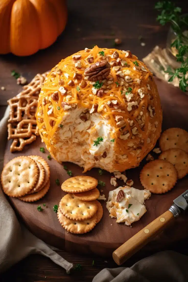 Pumpkin Cheese Ball (Festive, Easy & Fun!)