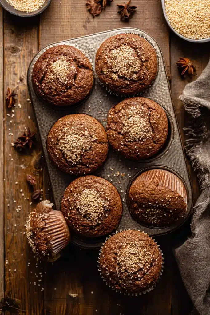Spiced Molasses Gingerbread Muffins