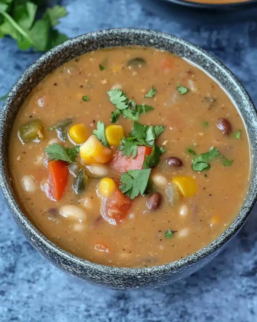 Hearty Mexican Pinto Bean Soup, perfect for a cozy dinner.