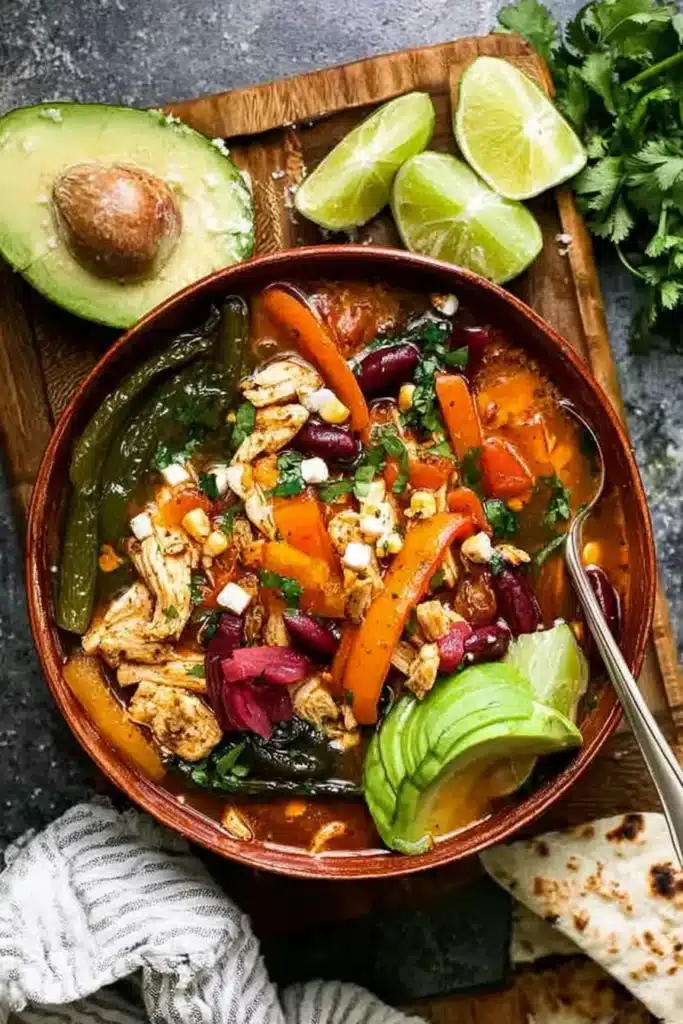 sheet pan chicken fajitas with peppers onions lime and tortillas