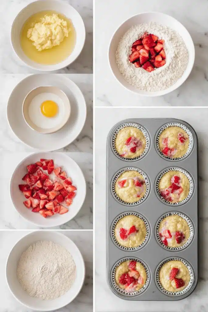 Strawberry Banana Mini Muffins