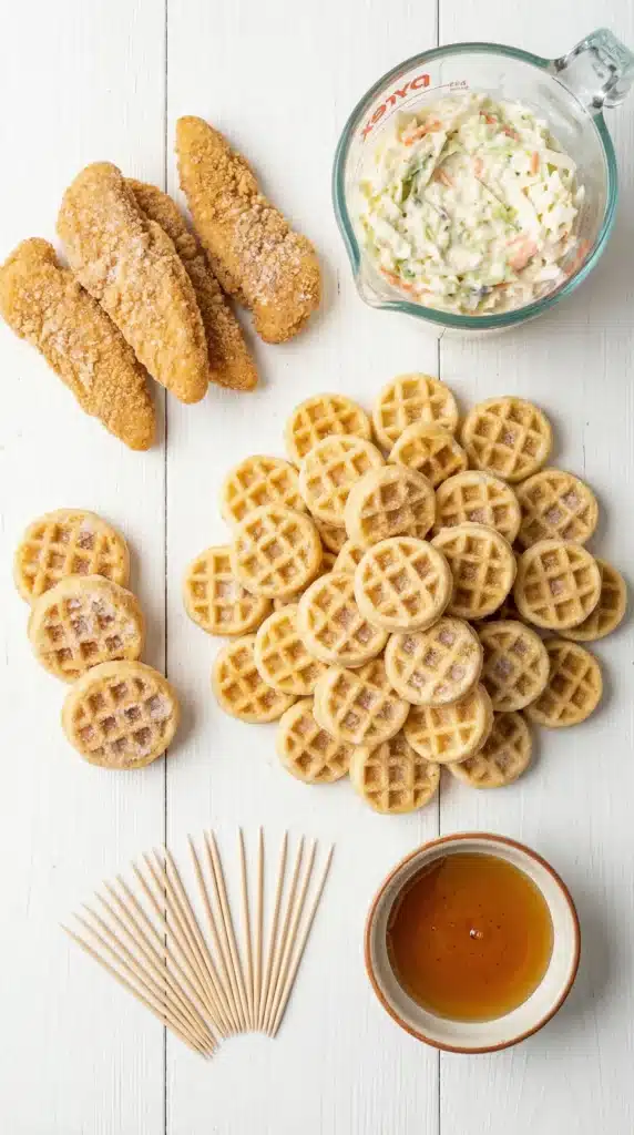 Ingredients for Chicken and Waffle Sliders