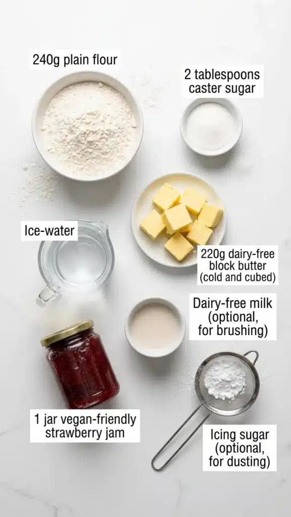 Ingredients for Vegan Love Letter Pastries