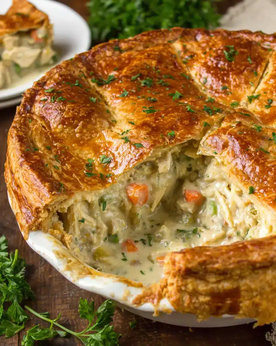 Homemade Chicken Pot Pie Recipe Delicious chicken pot pie recipe with a flaky crust and creamy filling.