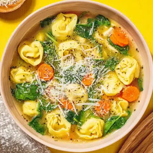 Delicious chicken tortellini soup recipe for cozy family meals.