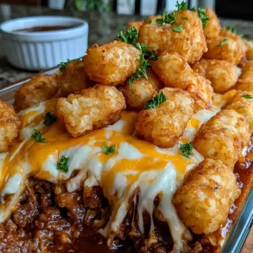 Delicious chili cheese tater tot casserole recipe for winter nights