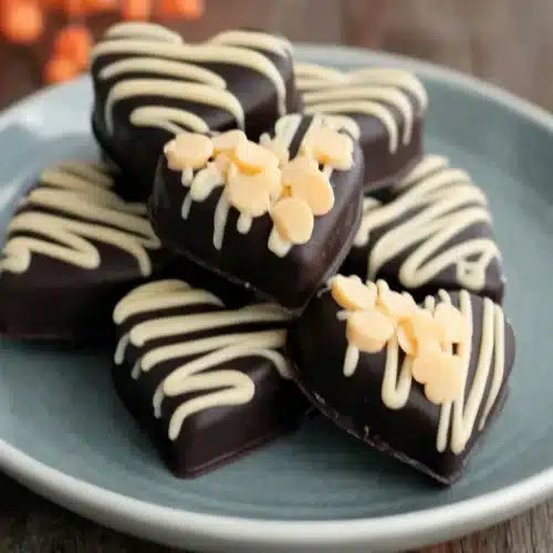 Chocolate Peanut Butter Heart Desserts for a sweet Valentine's Day treat.