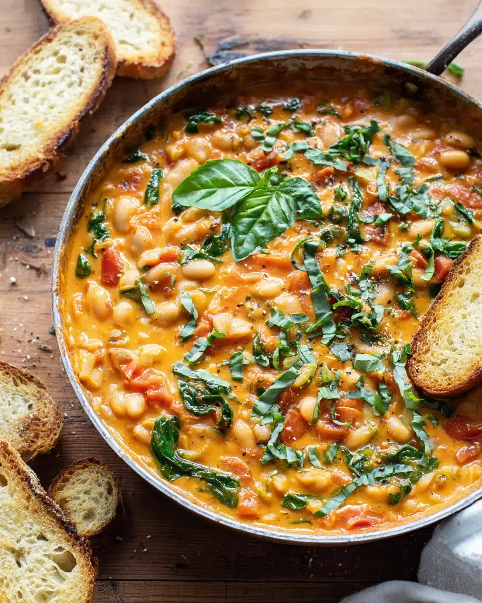 Creamy Tomato White Bean Stew (Vegan + Hearty 25-Minute Meal)