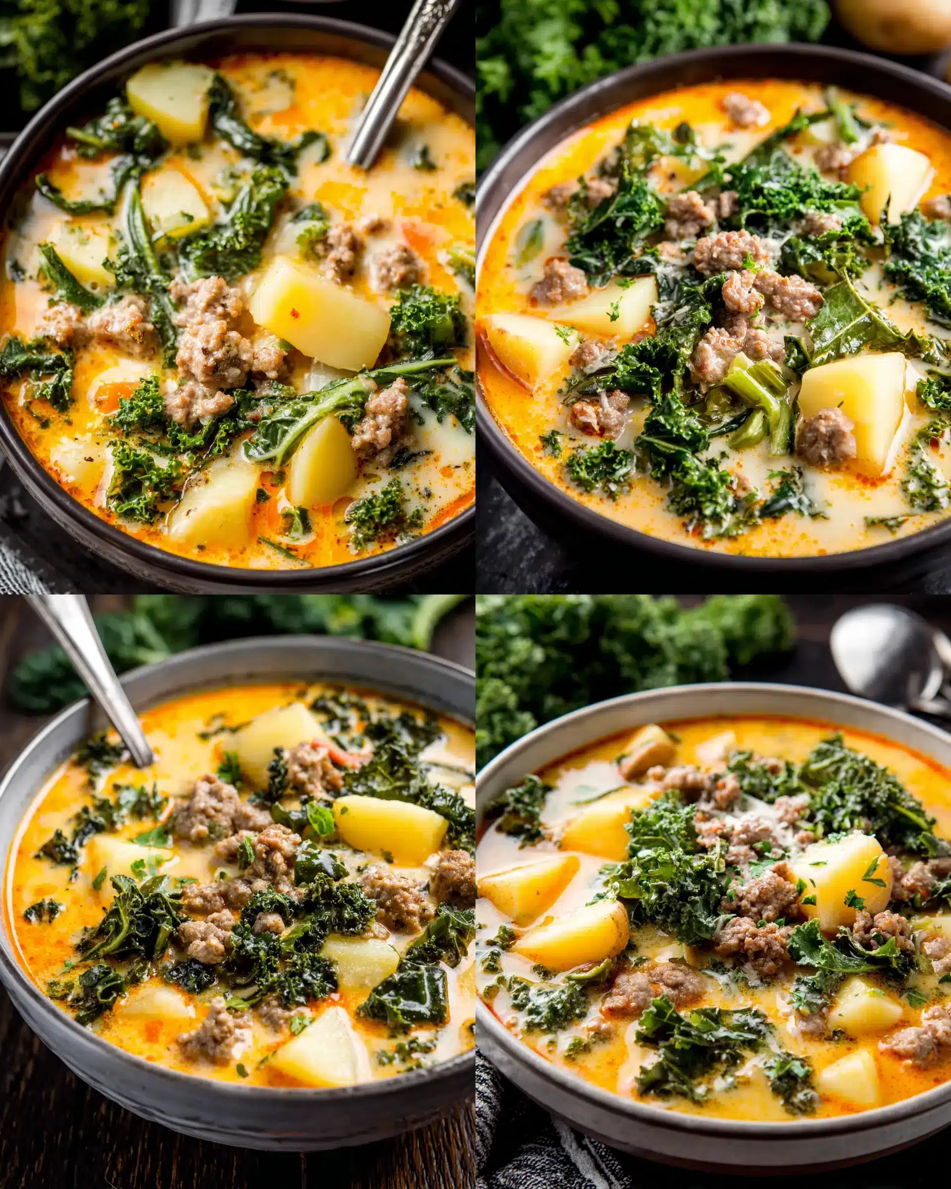 Delicious Hearty Slow Cooker Zuppa Toscana Soup Hearty slow cooker zuppa toscana soup with creamy broth and fresh ingredients.