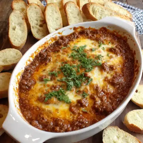 Delicious hot sloppy joe dip, a perfect crowd-pleaser for gatherings.