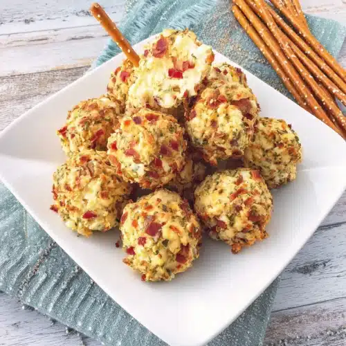 Delicious jalapeno cheese bites ready for game day snacking.