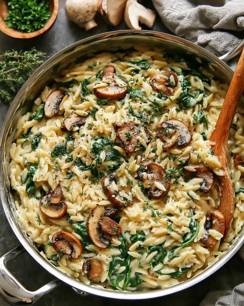Easy Mushroom and Spinach Orzo Recipe for Comforting Meals