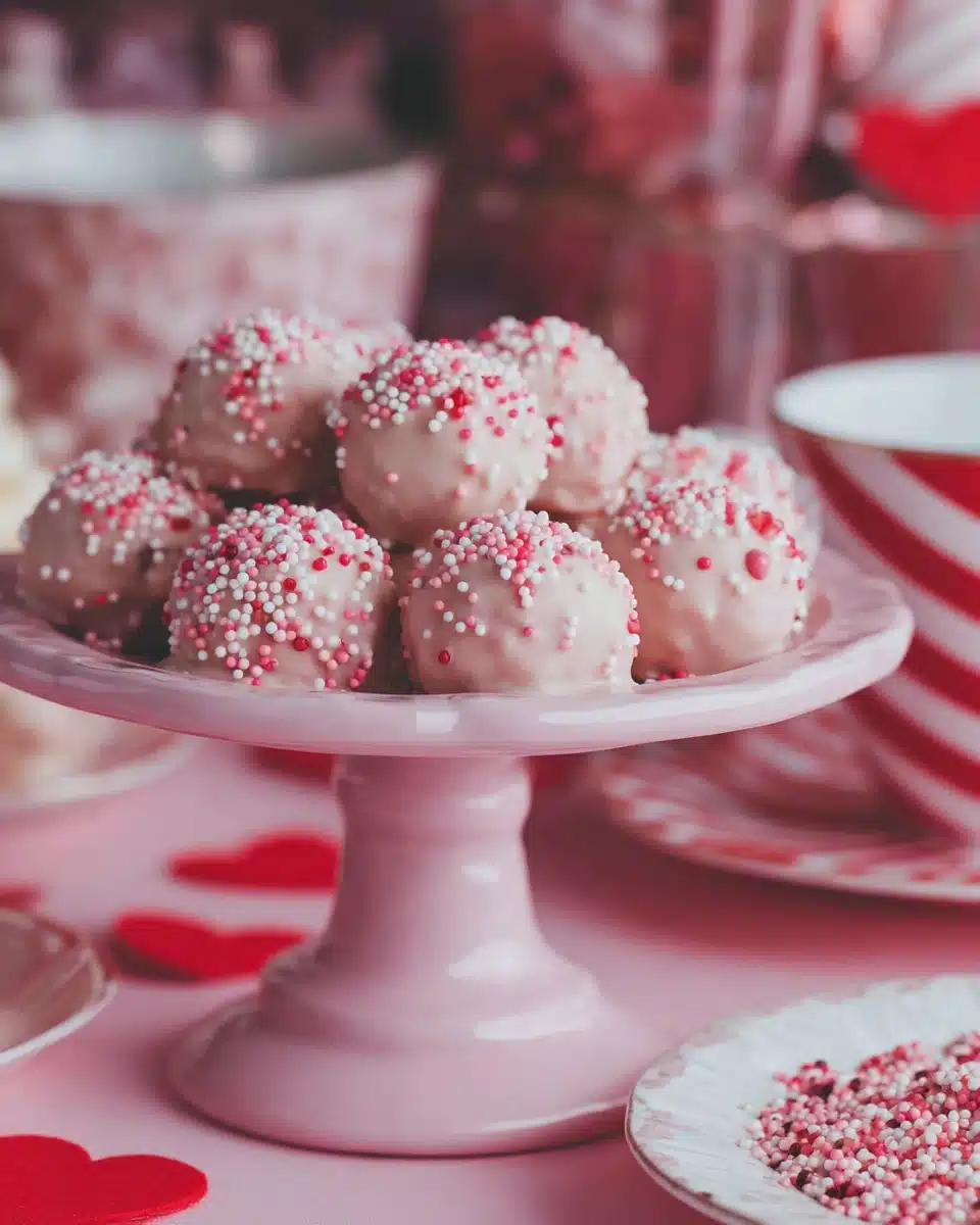 Delicious No Bake Oreo Truffle Balls topped with sprinkles