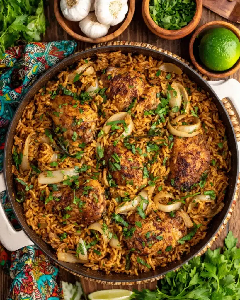 one pot shawarma chicken and rice an incredible ultimate recipe in a pot.