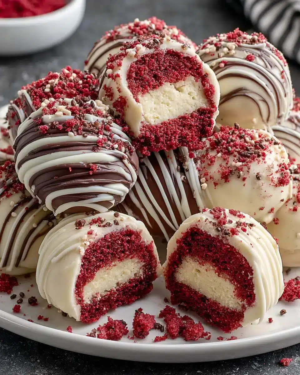 Irresistible Red Velvet Cheesecake Bites for Valentine's Day Delicious Red Velvet Cheesecake Bites perfect for Valentine's Day.