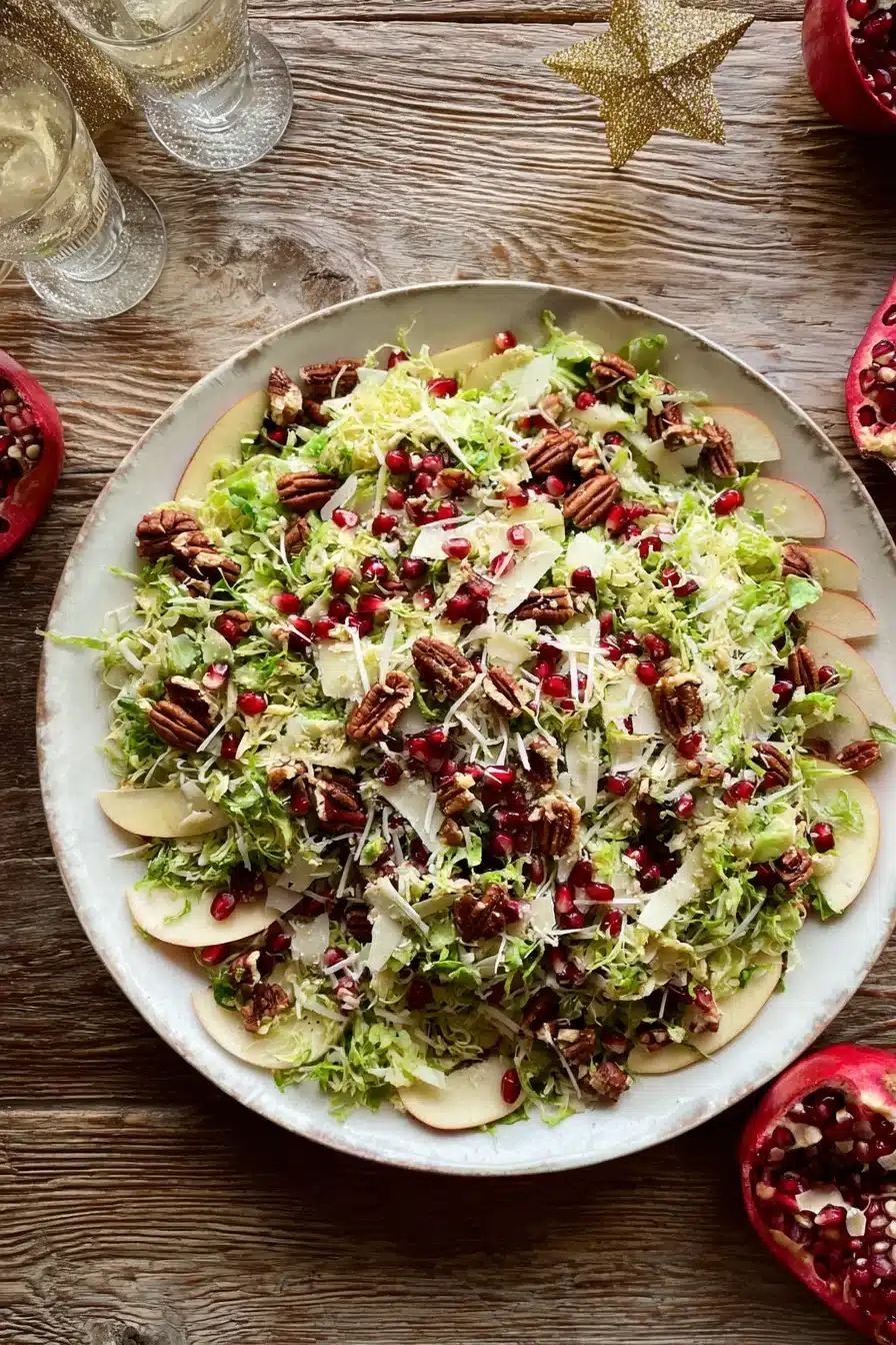 Shaved Brussels Sprout Salad with Pomegranate