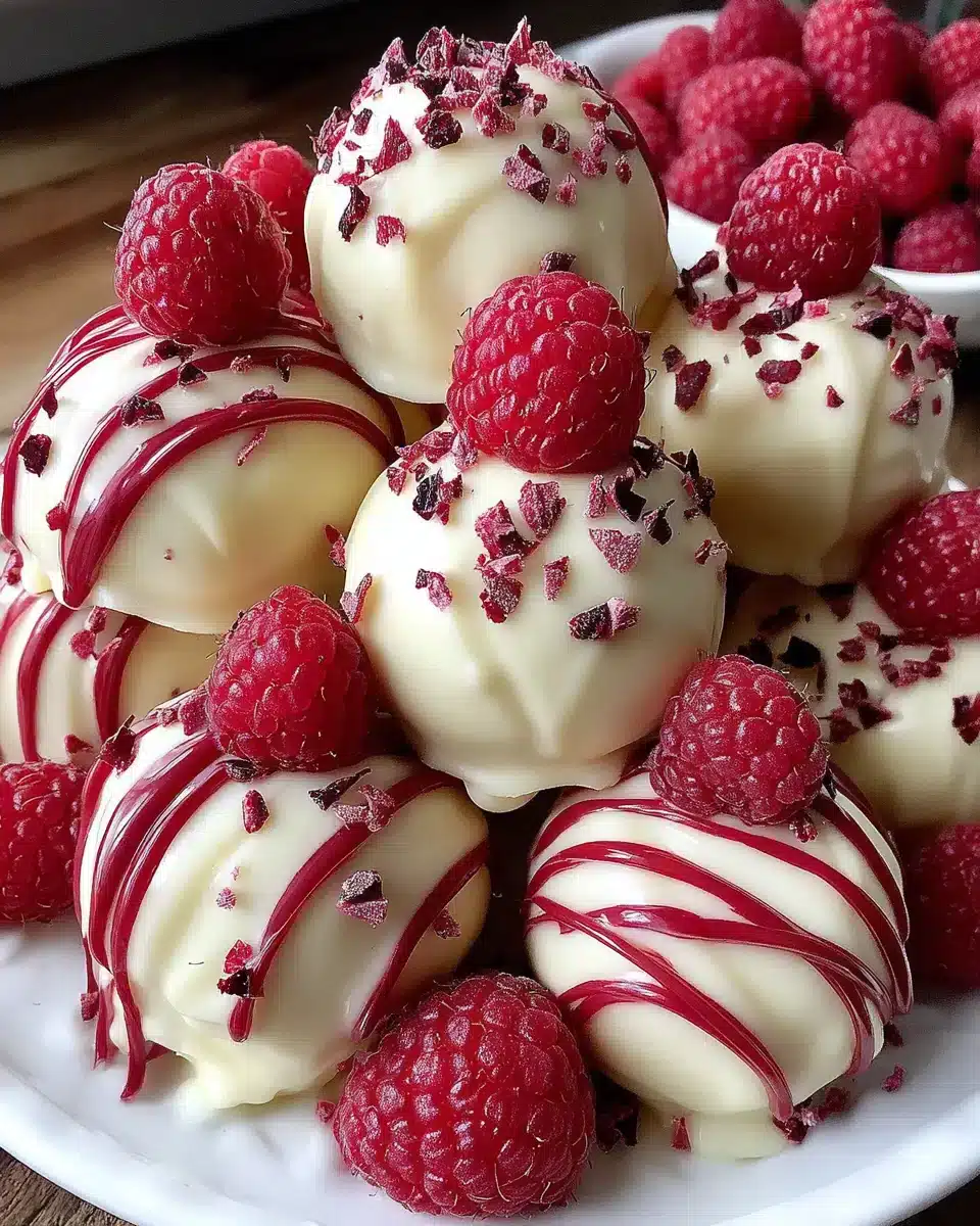 White Chocolate Raspberry Cheesecake Balls for a sweet treat.