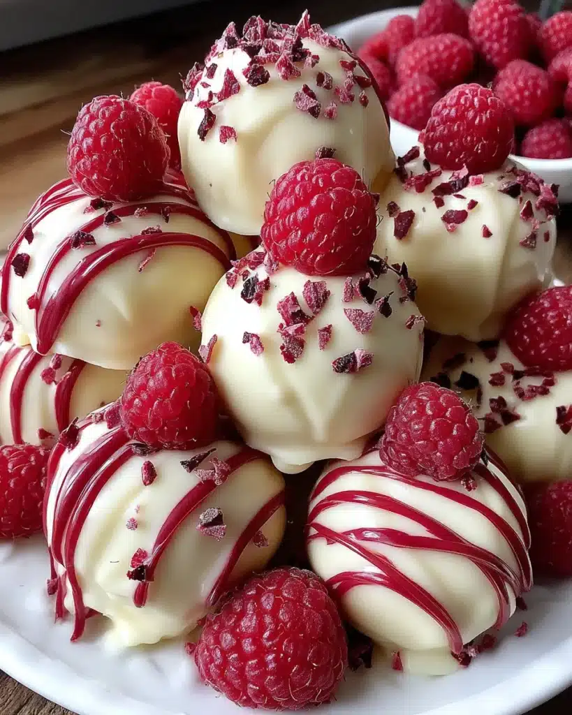 White Chocolate Raspberry Cheesecake Balls for a sweet treat.
