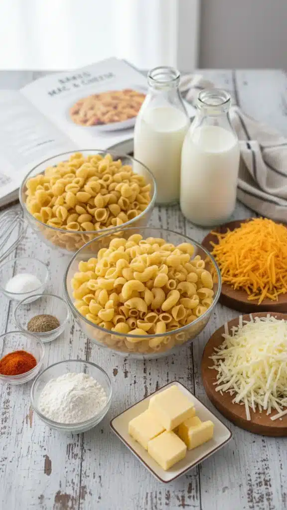 Homemade Mac and Cheese Ingredients