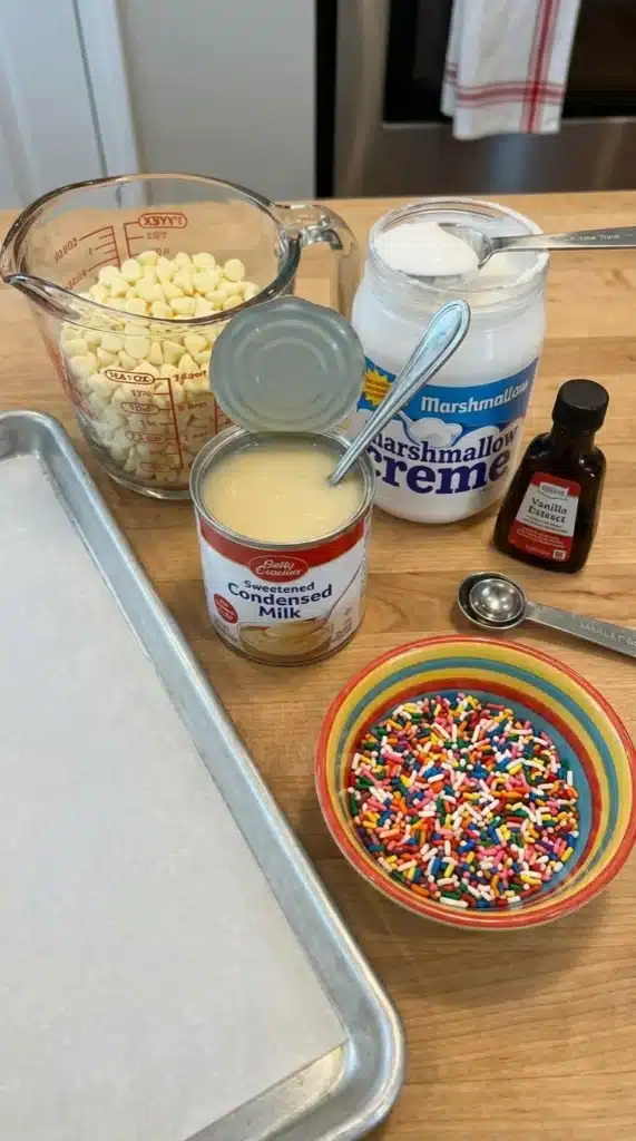 White Fudge Layer Components