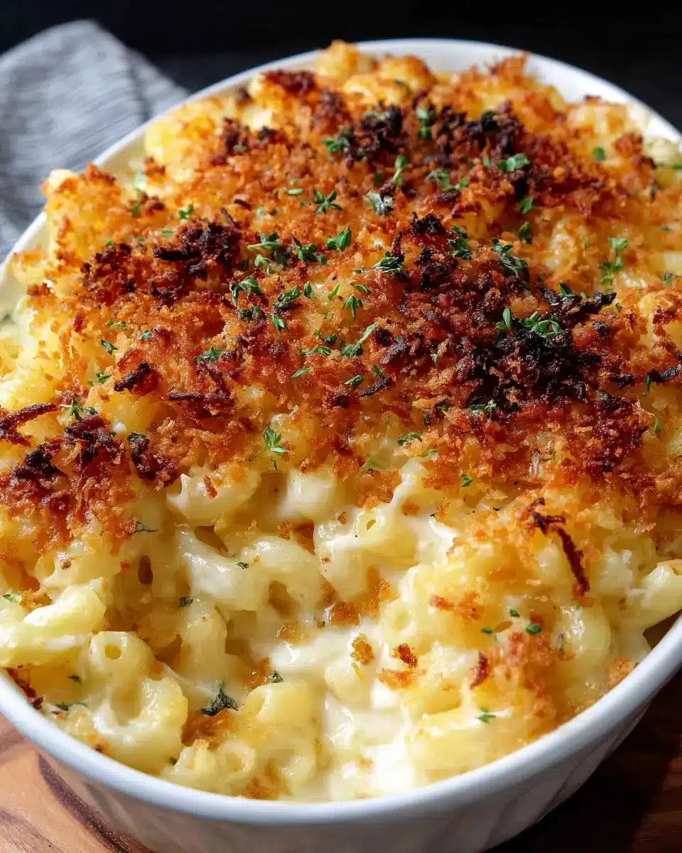Baked Mac and Cheese Recipe with creamy texture and crispy topping