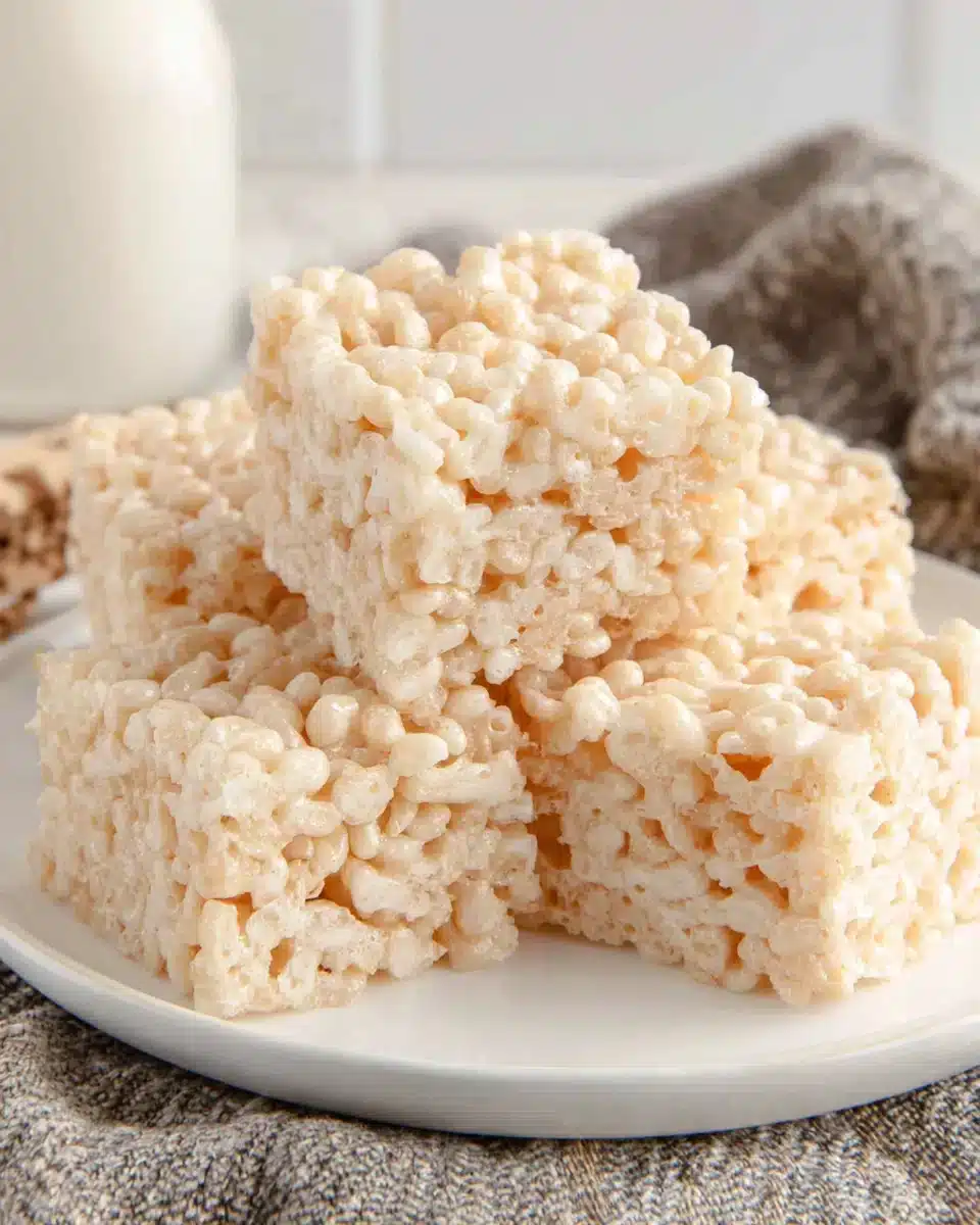 Delicious best Rice Krispie Treats on a plate