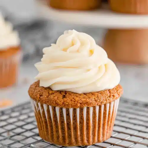 Cream Cheese Frosting on a delicious cupcake.