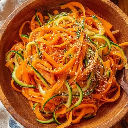 Fresh Cucumber Carrot Salad with vibrant colors and healthy ingredients.