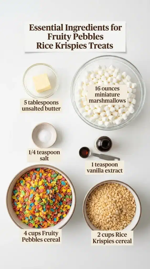 ingredients Fruity Pebbles Rice Krispie Treats