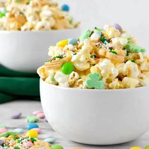 Delicious Loaded Leprechaun Popcorn for St. Patrick's Day celebrations.